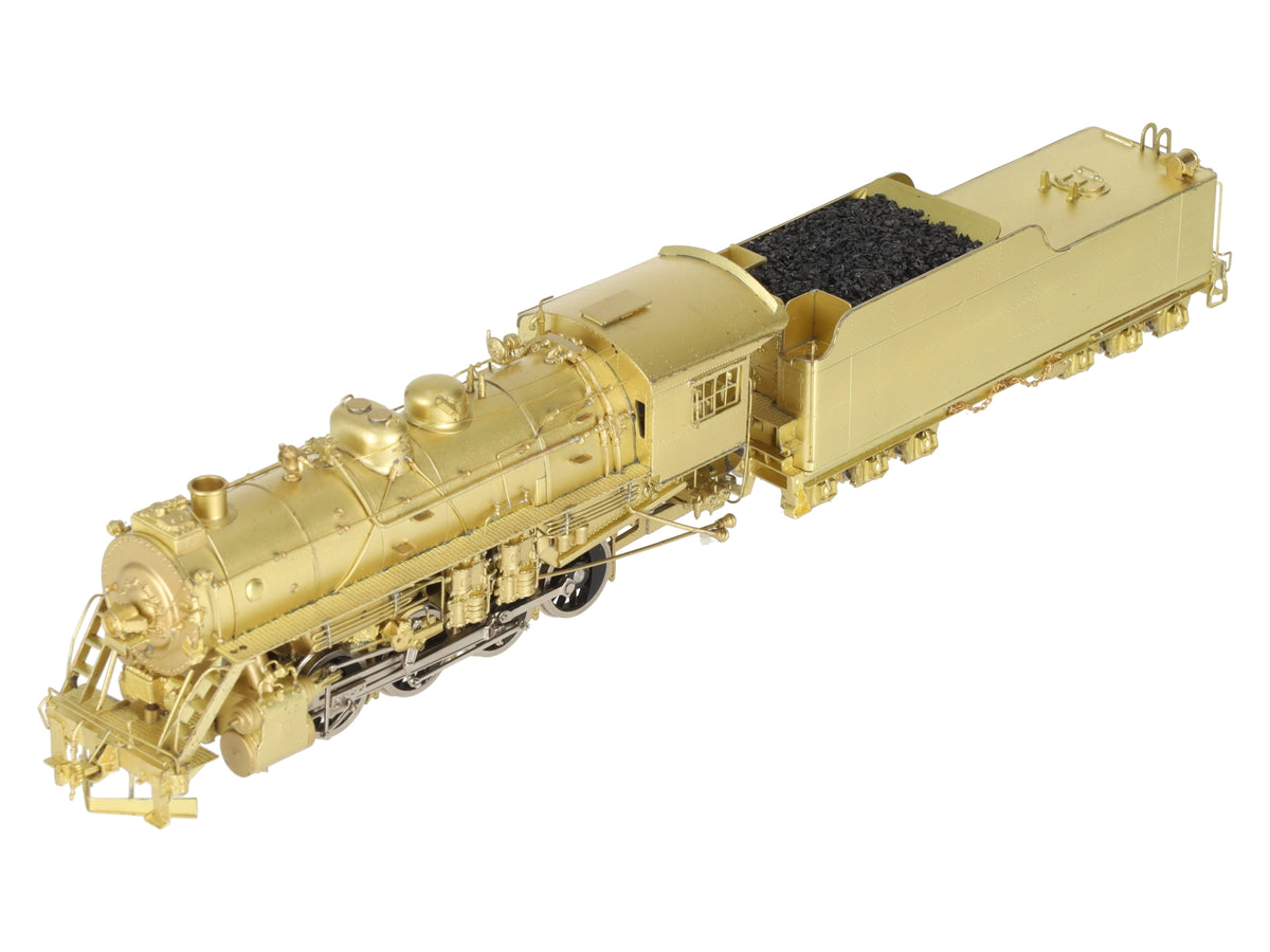 Pacific Fast Mail HO BRASS WM '800' 2-8-0 Steam Locomotive & Tender - Unpainted EX/Box