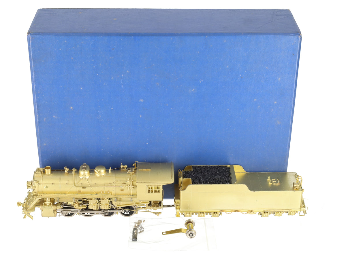 Pacific Fast Mail HO BRASS WM '800' 2-8-0 Steam Locomotive & Tender - Unpainted EX/Box