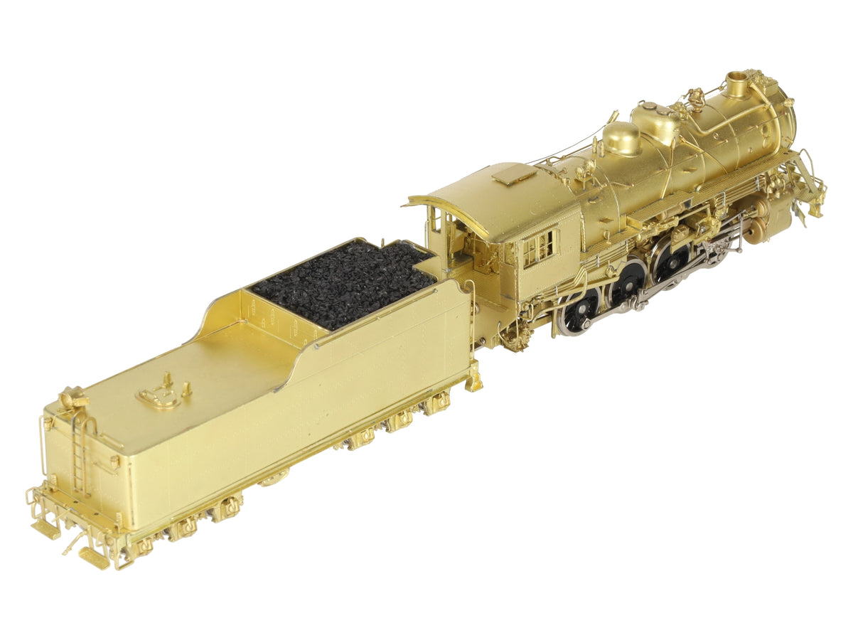 Pacific Fast Mail HO BRASS WM '800' 2-8-0 Steam Locomotive & Tender - Unpainted EX/Box