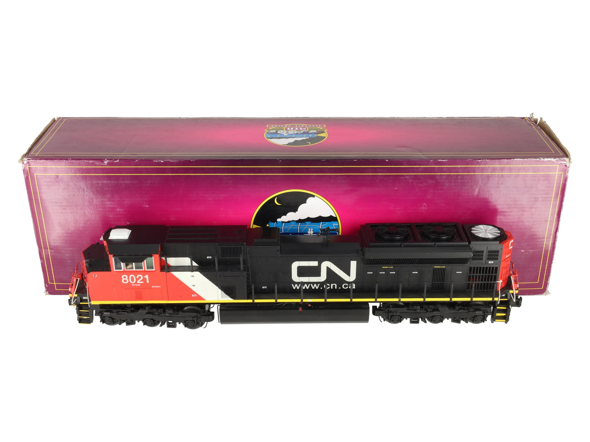 MTH 20-20743-1 O Gauge CN SD70M-2 Diesel Locomotive #8021 w/PS3 (Hi-Rail Wheels) EX/Box