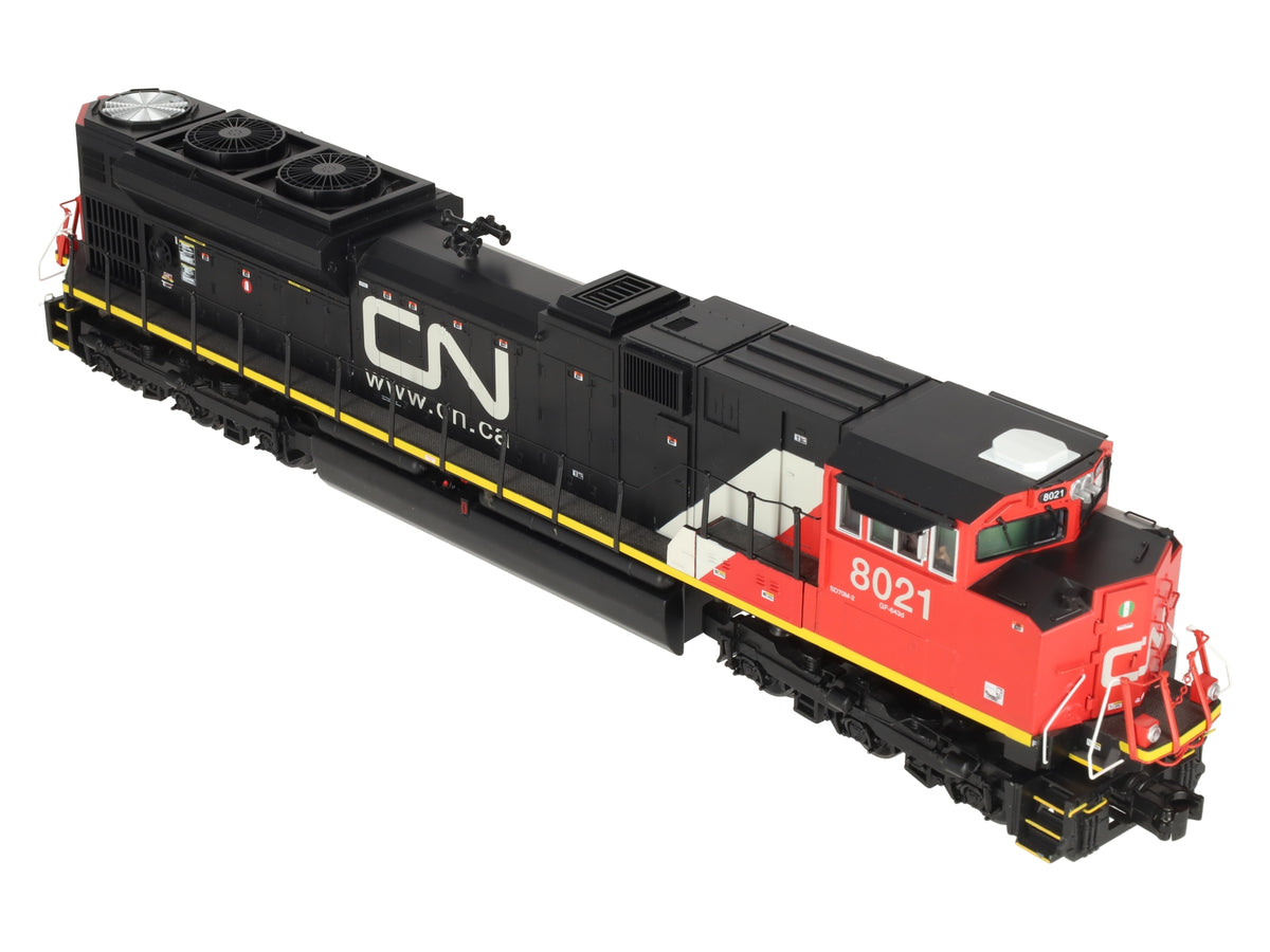 MTH 20-20743-1 O Gauge CN SD70M-2 Diesel Locomotive #8021 w/PS3 (Hi-Rail Wheels) EX/Box