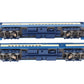 MTH 20-4121 O Jersey Central 70' Combine/Diner Passenger Car Set (Set of 2) EX/Box