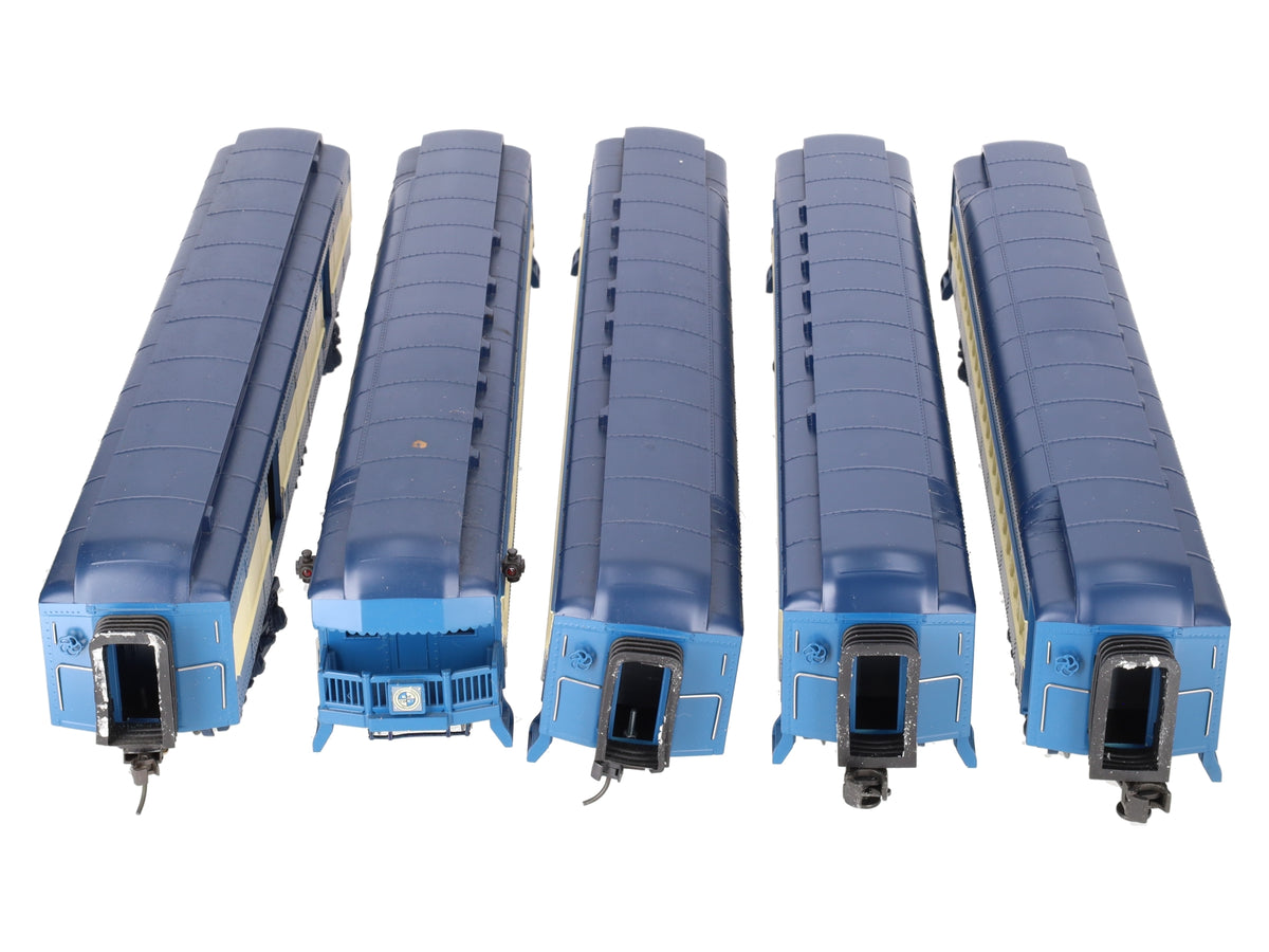 MTH 20-4021 O Gauge Jersey Central 70' Madison Passenger Car Set (Set of 5) VG/Box