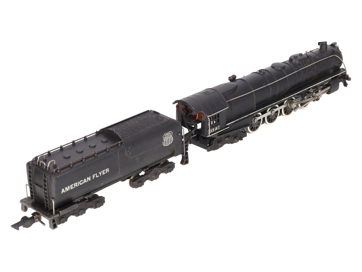 American Flyer 332AC Vintage S Union Pacific 4-8-4 Steam Locomotive and Tender VG