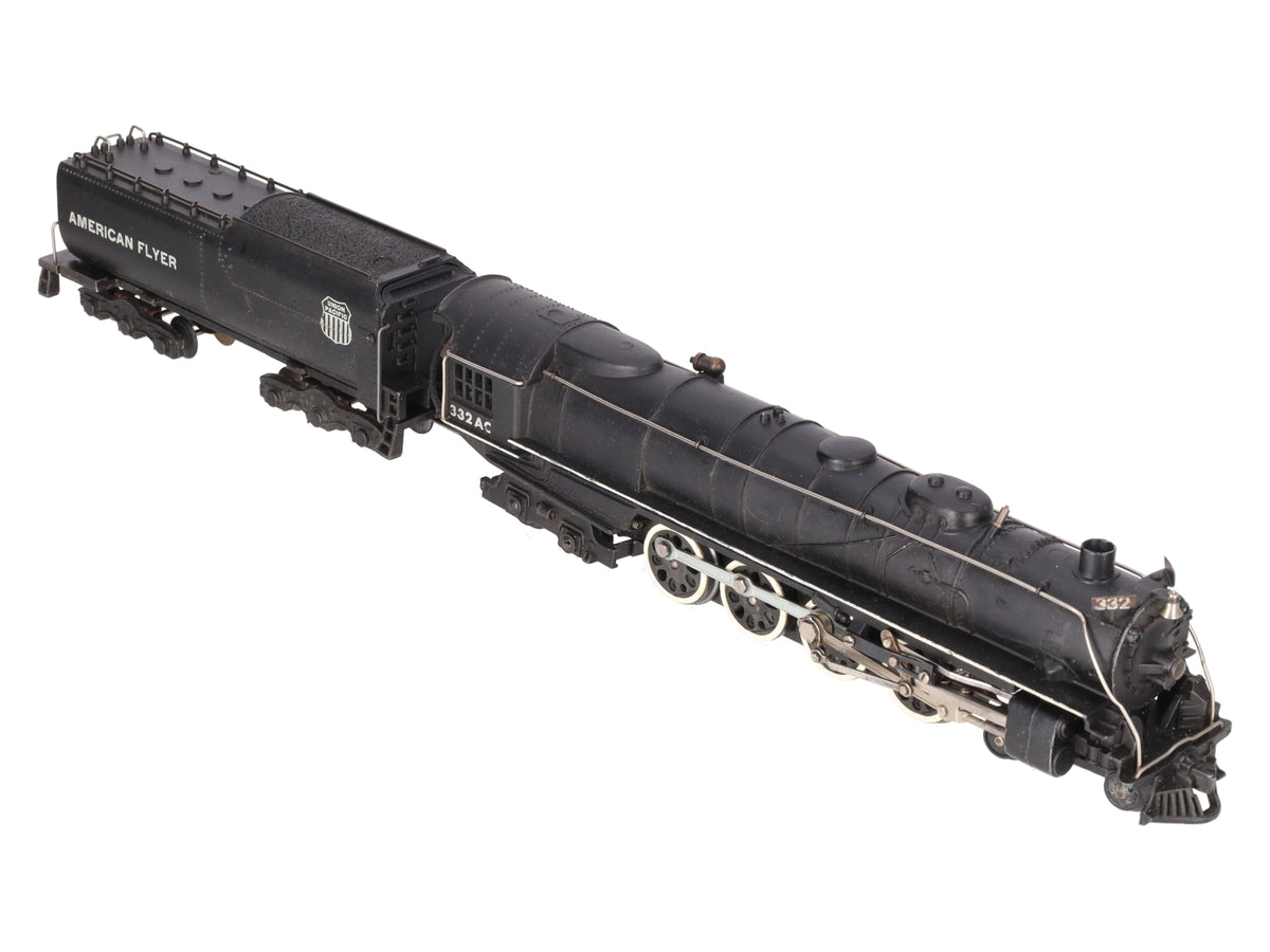 American Flyer 332AC Vintage S Union Pacific 4-8-4 Steam Locomotive and Tender VG