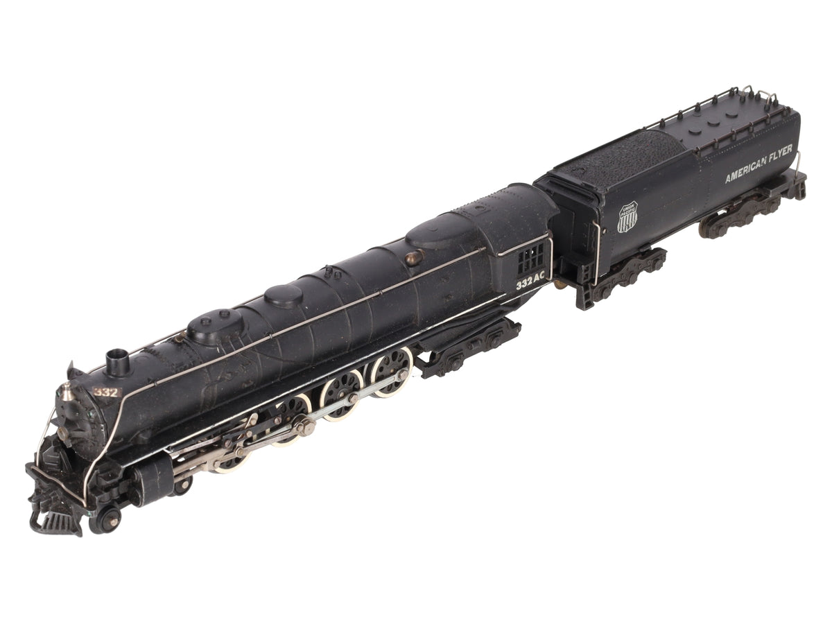 American Flyer 332AC Vintage S Union Pacific 4-8-4 Steam Locomotive and Tender VG