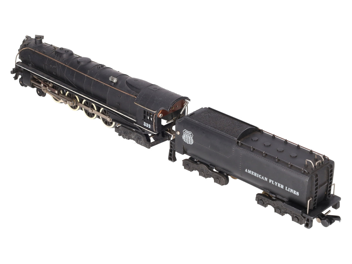 American Flyer 332 Vintage S Union Pacific 4-8-4 Steam Locomotive & Tender VG