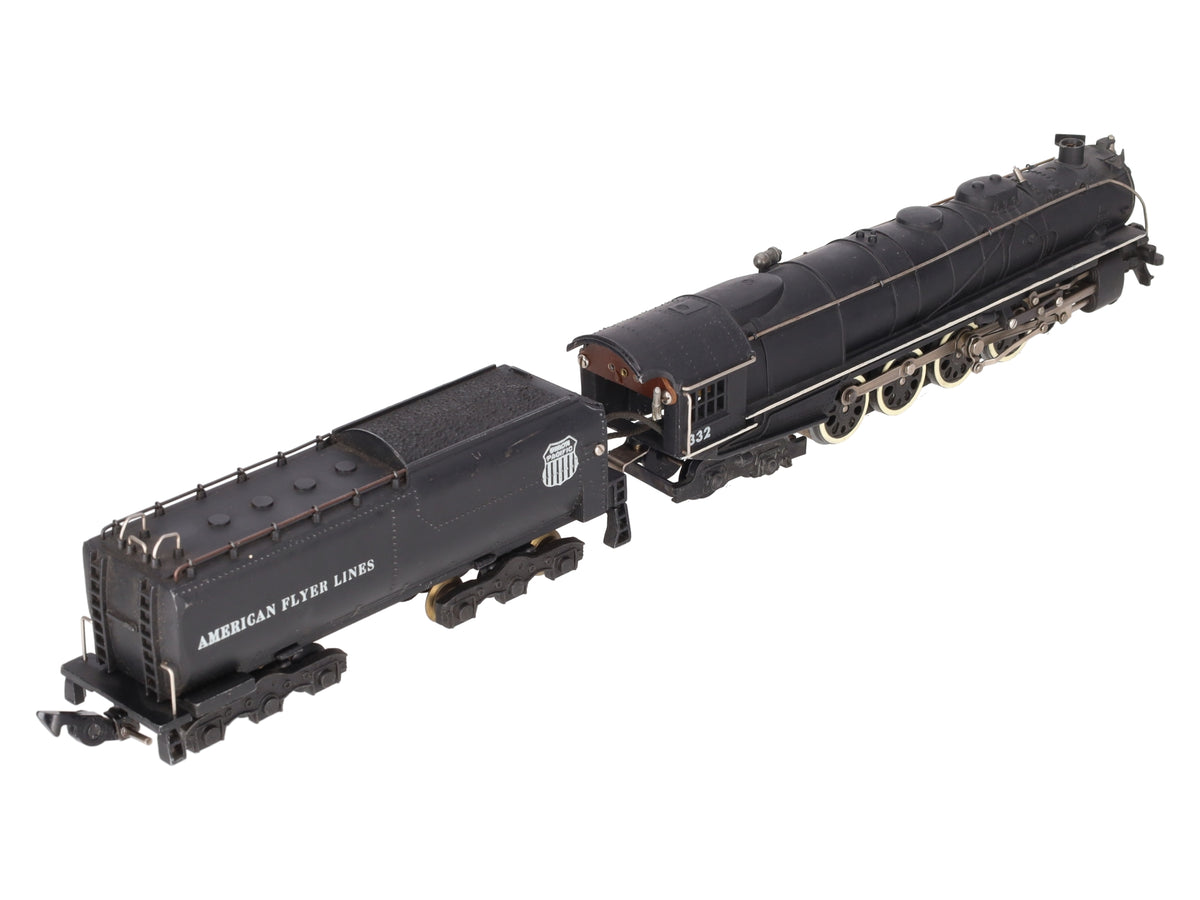 American Flyer 332 Vintage S Union Pacific 4-8-4 Steam Locomotive & Tender VG