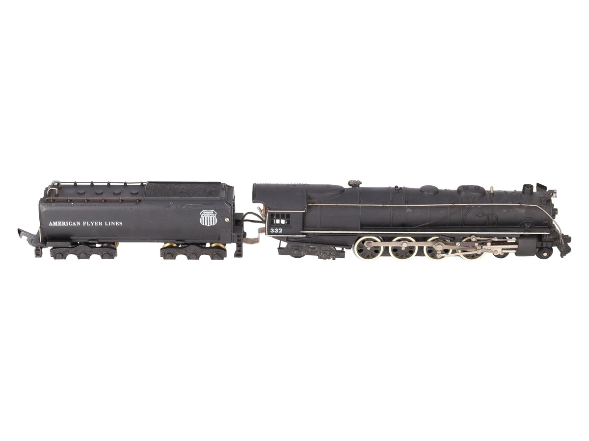 American Flyer 332 Vintage S Union Pacific 4-8-4 Steam Locomotive & Tender VG