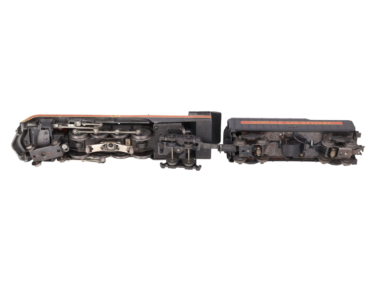 Lionel 746 Vintage O N&W J Class 4-8-4 Steam Locomotive & 746W Tender VG