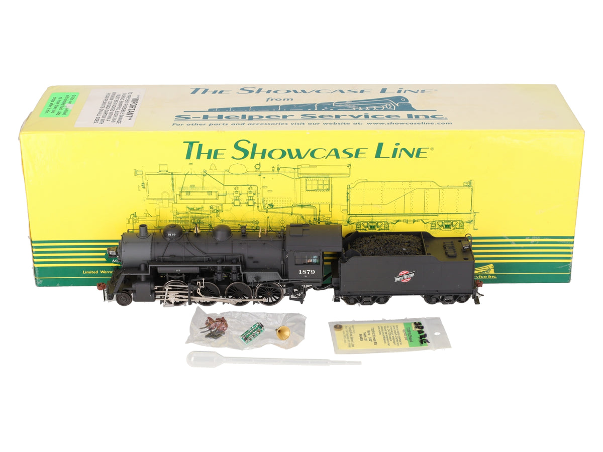 S-Helper 01776 S Gauge C&NW 2-8-0 Steam Locomotive & Tender w/ DCC #1879 VG/Box