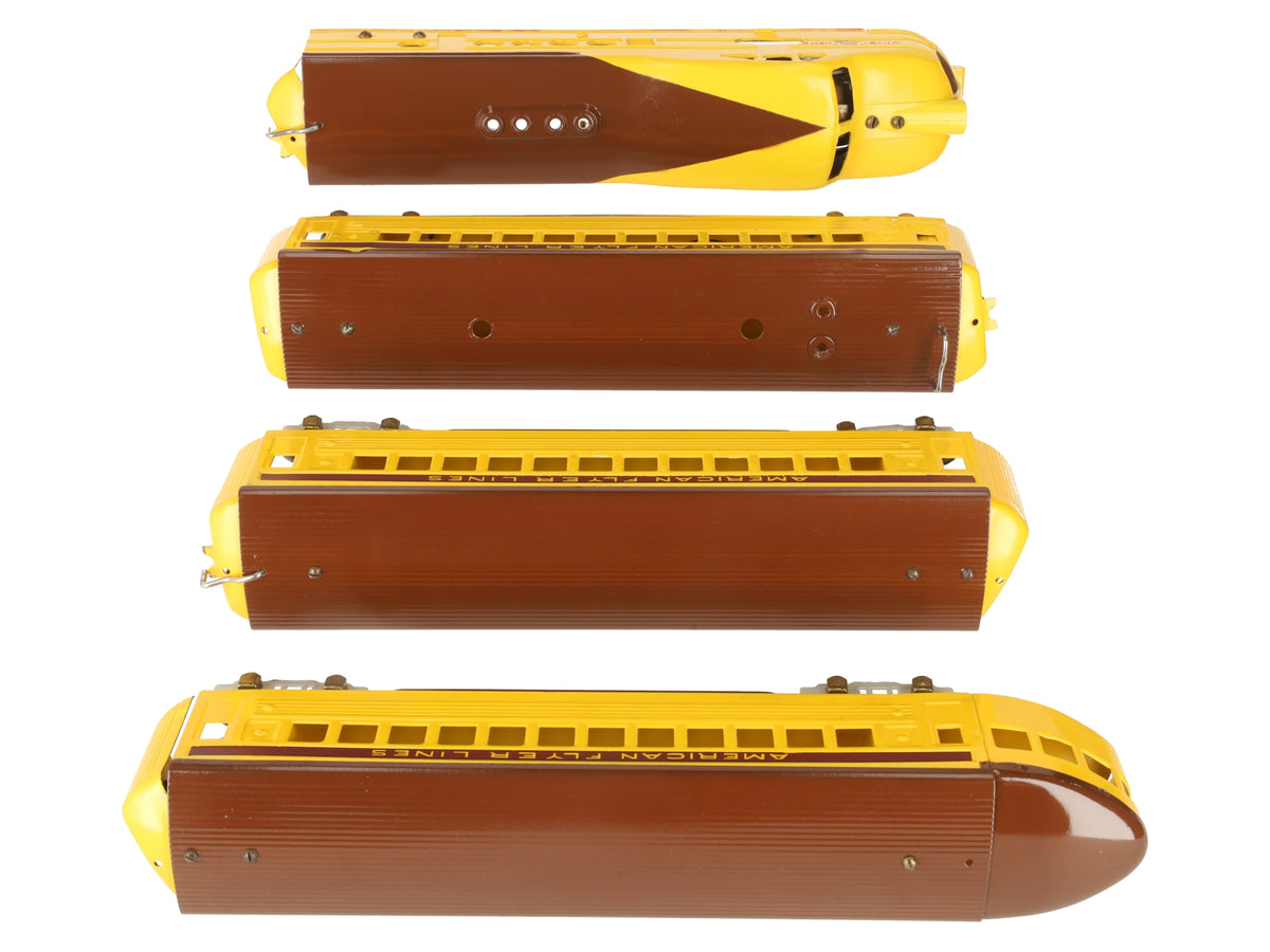 American Flyer 1730RW Vintage O Union Pacific Yellow Articulated Passenger Set