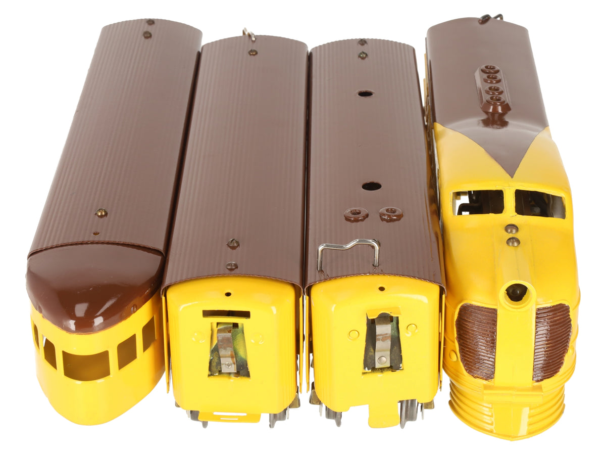 American Flyer 1730RW Vintage O Union Pacific Yellow Articulated Passenger Set