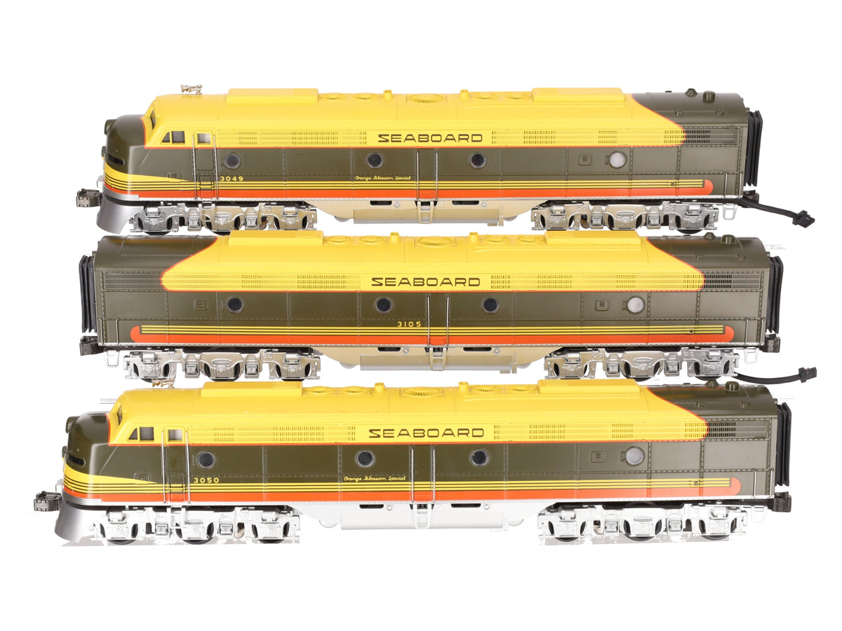 MTH 20-2168-1 O Gauge Seaboard E8 ABA Diesel Engine Set #3049/3050/3105 w/PS1 EX/Box