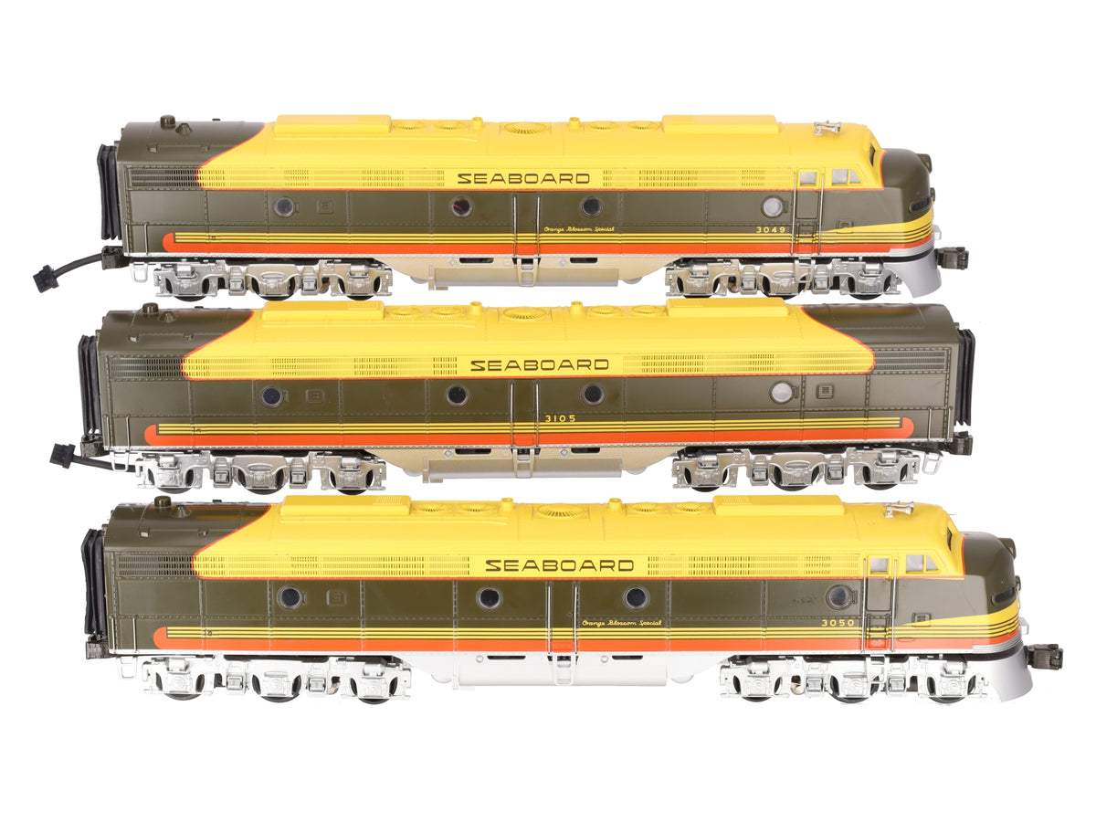 MTH 20-2168-1 O Gauge Seaboard E8 ABA Diesel Engine Set #3049/3050/3105 w/PS1 EX/Box