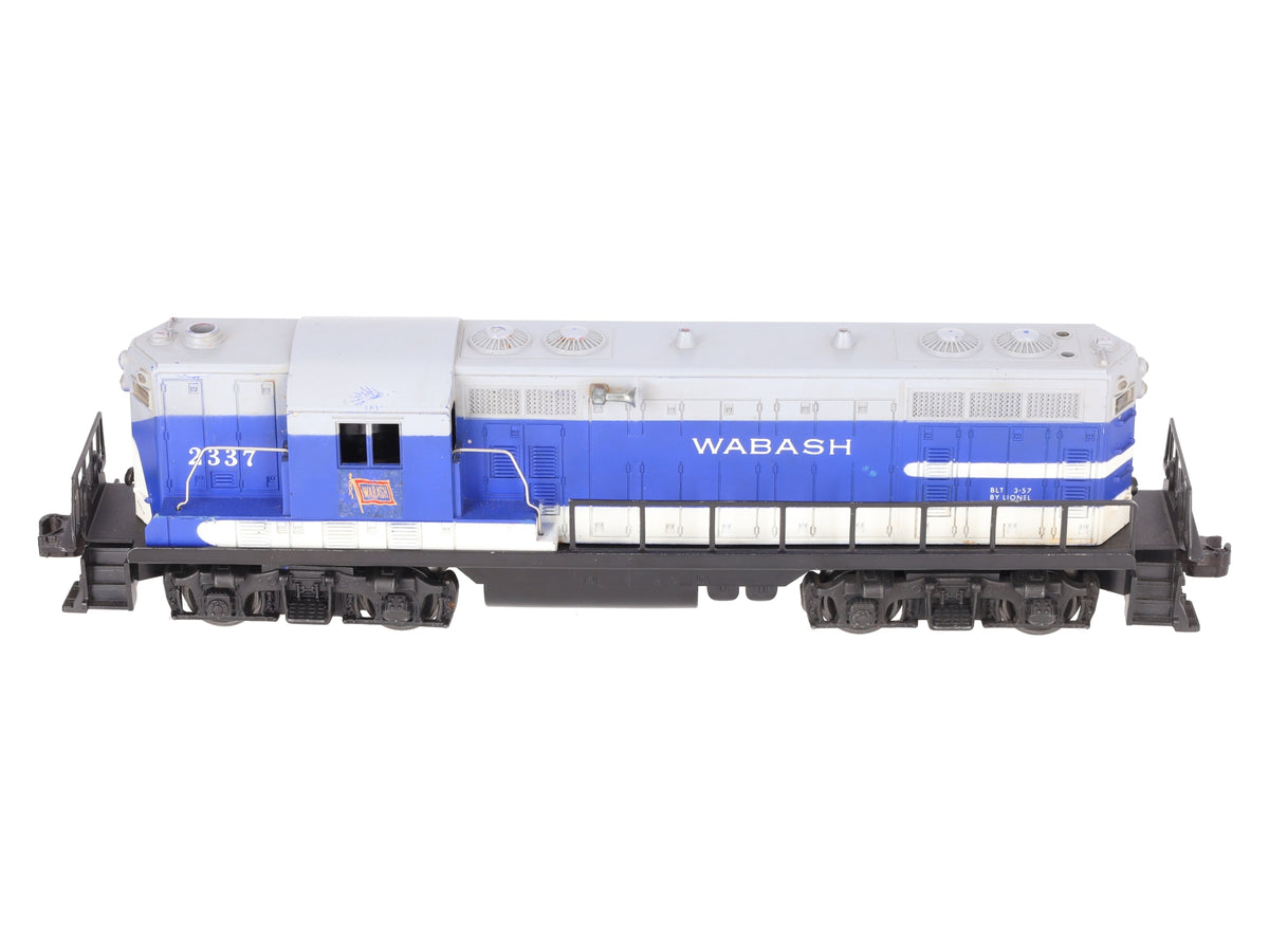 Lionel 2337 Vintage O Wabash GP-7 Powered Diesel Locomotive VG