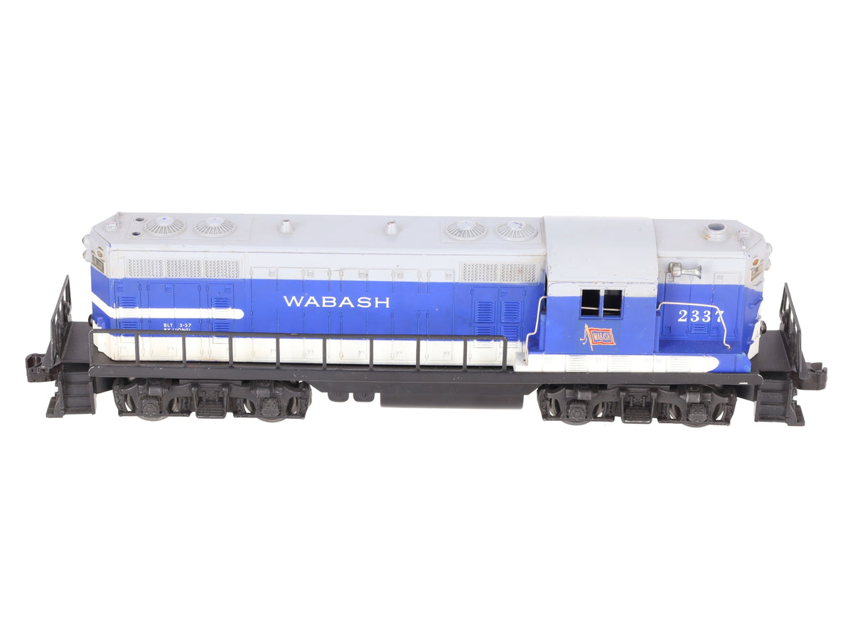 Lionel 2337 Vintage O Wabash GP-7 Powered Diesel Locomotive VG