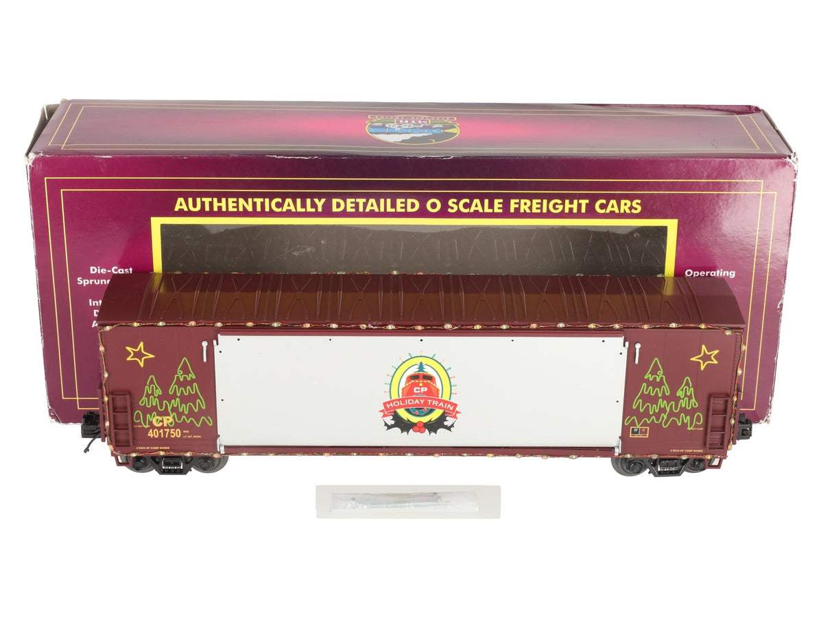 MTH 20-93751 O Canadian Pacific Holiday 50' Boxcar w/Stage Door & LED Lights LN/Box