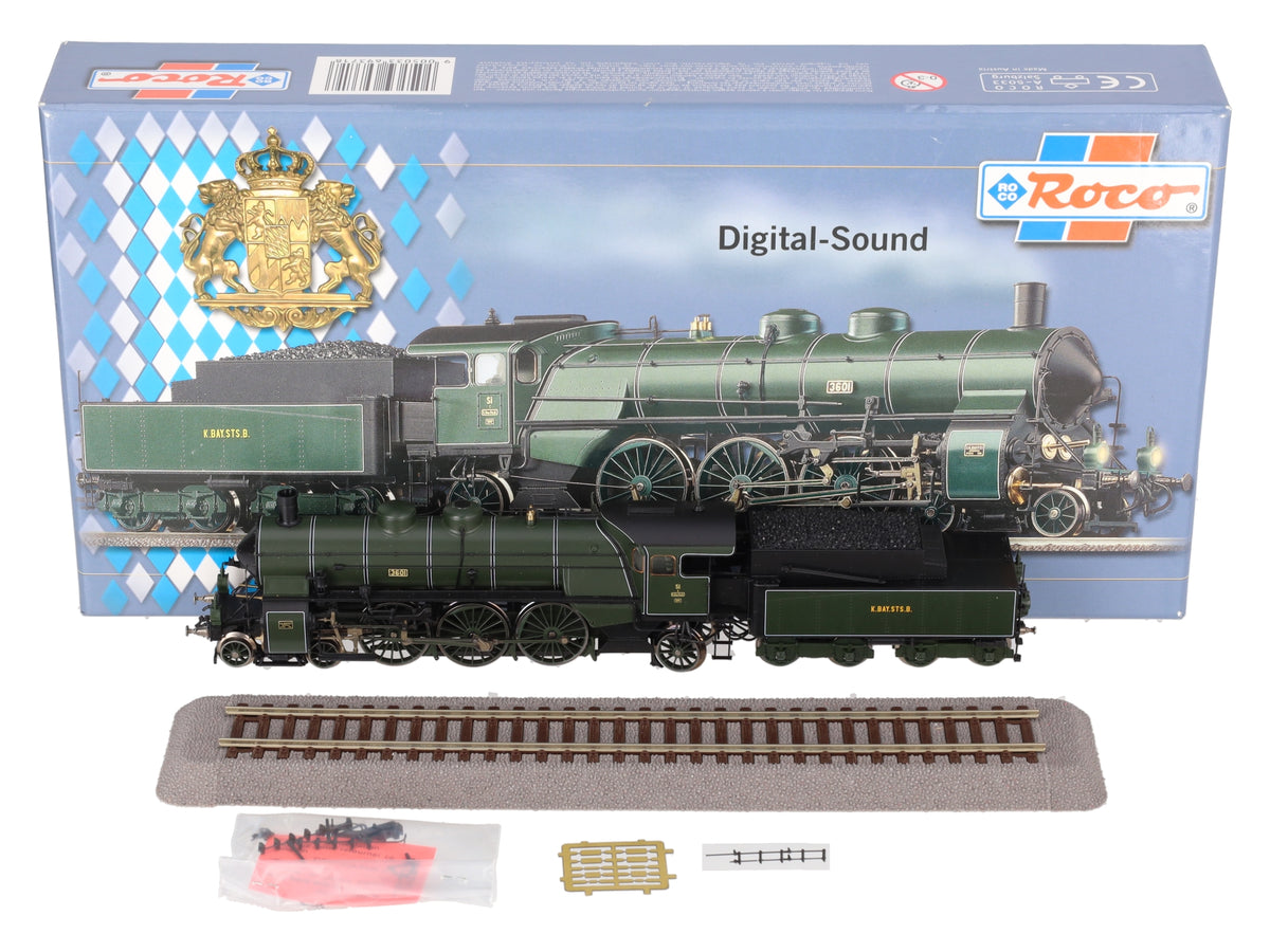 Roco 69371 HO Scale K.Bay.STS.B Class Steam Locomotive w/ Tender #3601 EX/Box