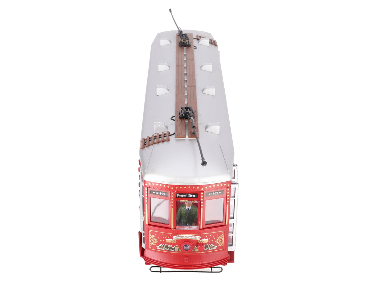 LGB 22382 G Scale Christmas Streetcar w/Sound - Metal Wheels EX/Box