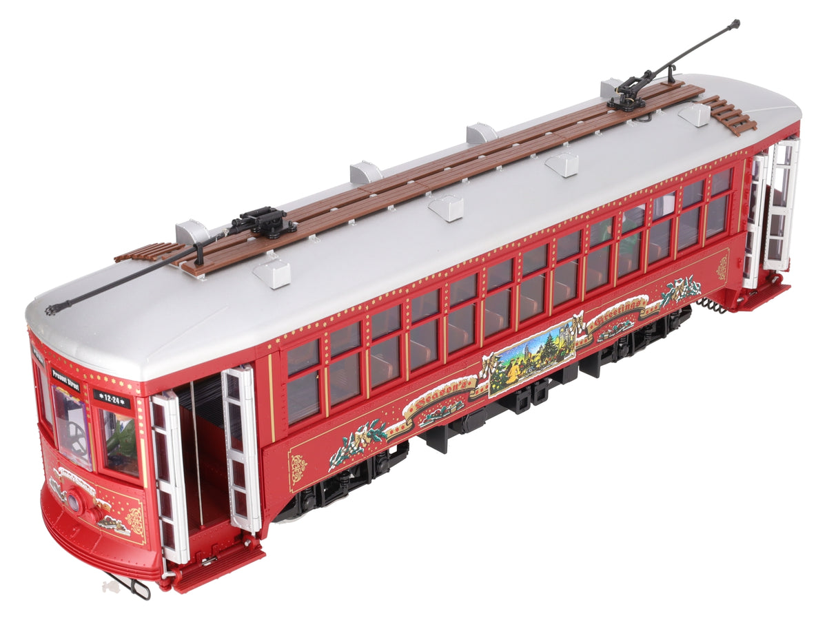 LGB 22382 G Scale Christmas Streetcar w/Sound - Metal Wheels EX/Box