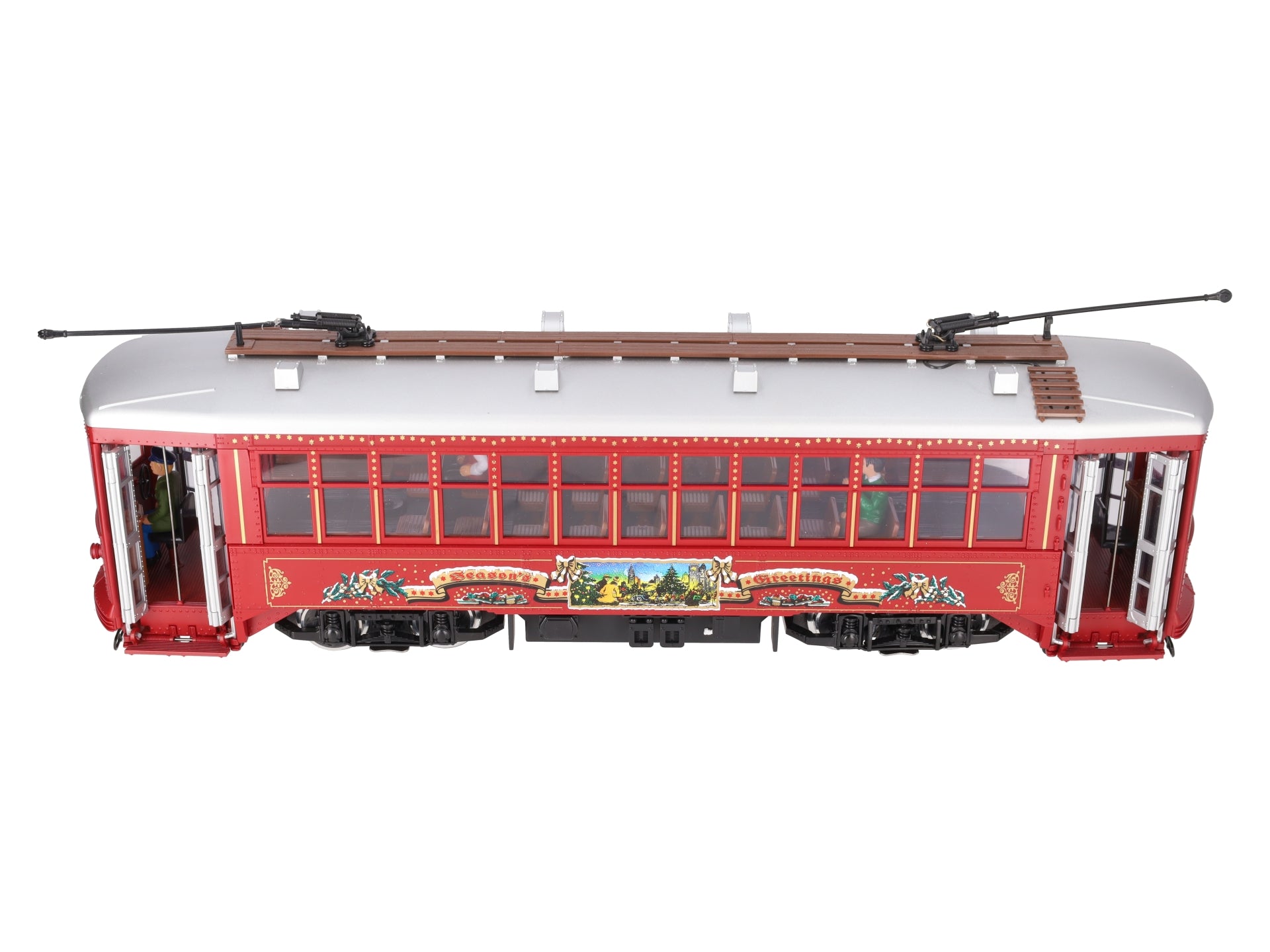 LGB 22382 G Scale Christmas Streetcar w/Sound - Metal Wheels – Trainz