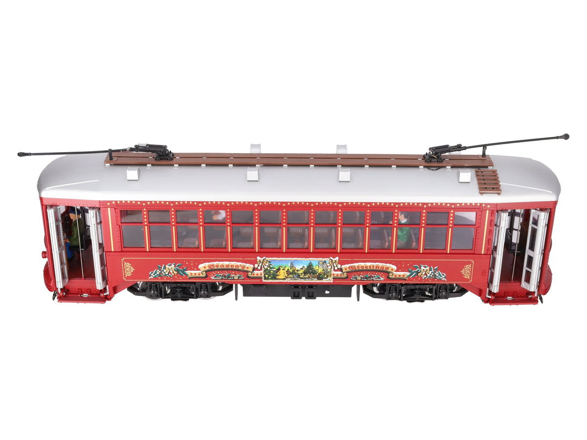 LGB 22382 G Scale Christmas Streetcar w/Sound - Metal Wheels EX/Box