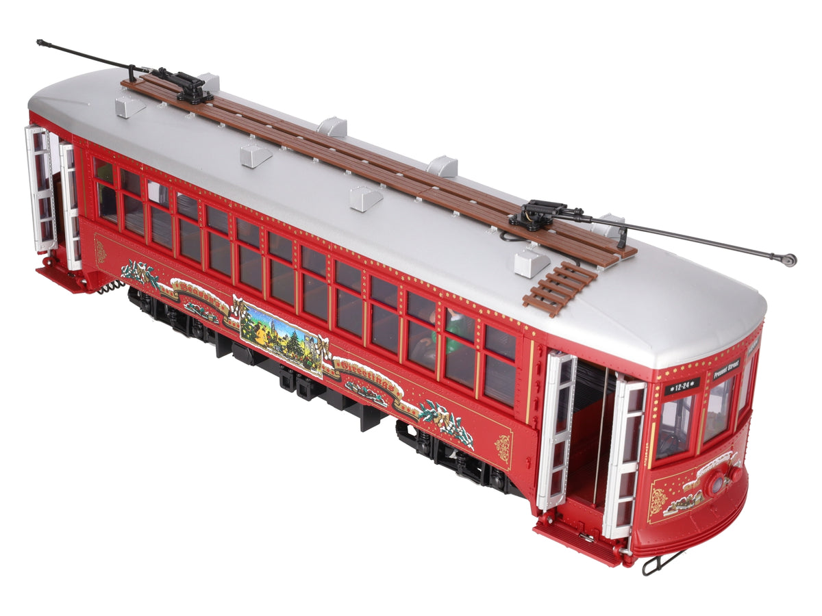 LGB 22382 G Scale Christmas Streetcar w/Sound - Metal Wheels EX/Box