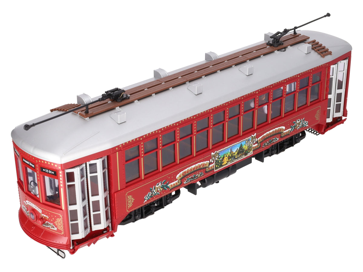 LGB 22382 G Scale Christmas Streetcar w/Sound - Metal Wheels EX/Box