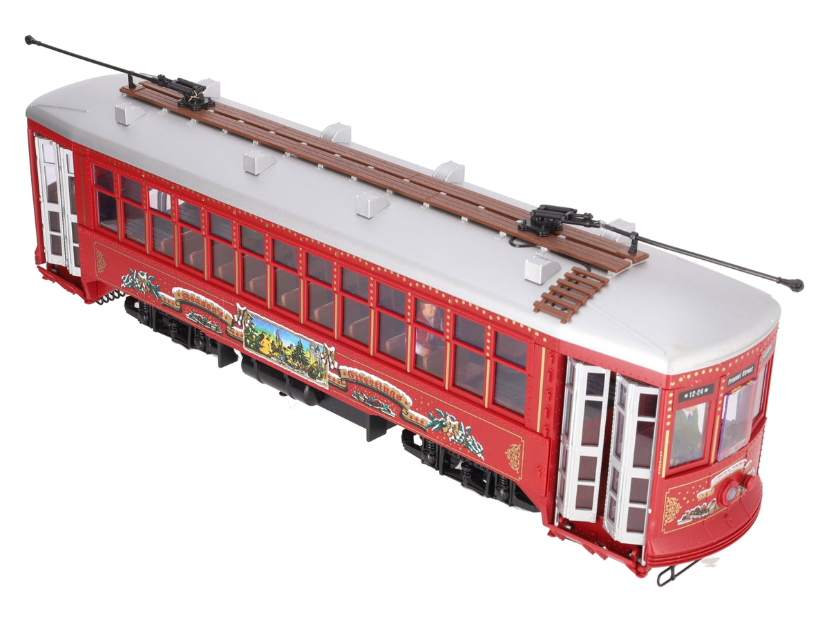 LGB 22382 G Scale Christmas Streetcar w/Sound - Metal Wheels EX/Box