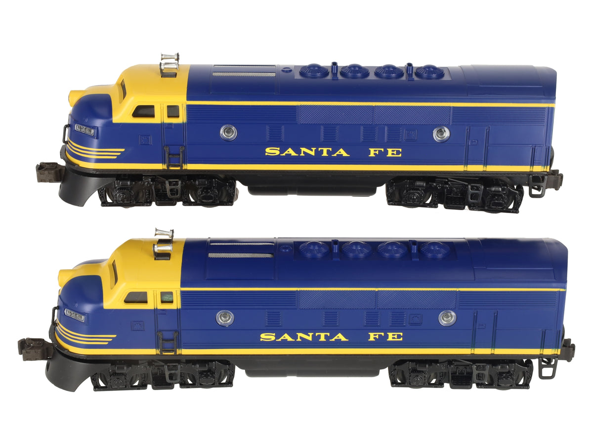 Lionel 6-18117 O Gauge Santa Fe Blue/Yellow F3 AA Diesel Set EX/Box