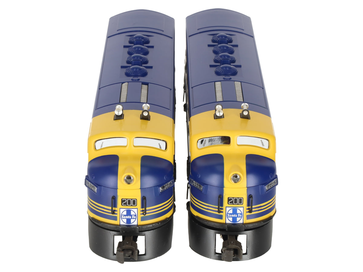 Lionel 6-18117 O Gauge Santa Fe Blue/Yellow F3 AA Diesel Set EX/Box
