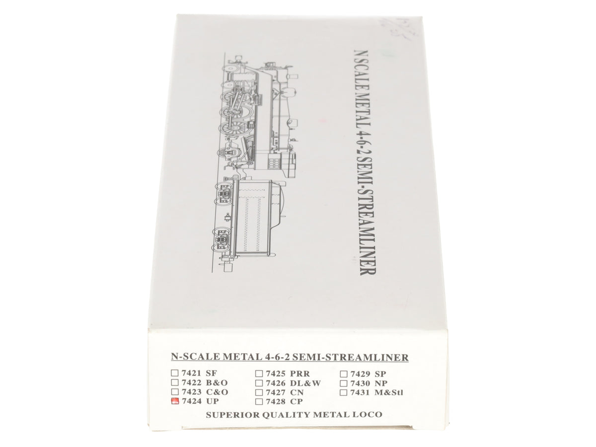 Model Power 7424 N Scale UP 4-6-2 Semi-Streamliner Steam Locomotive & Tender LN/Box