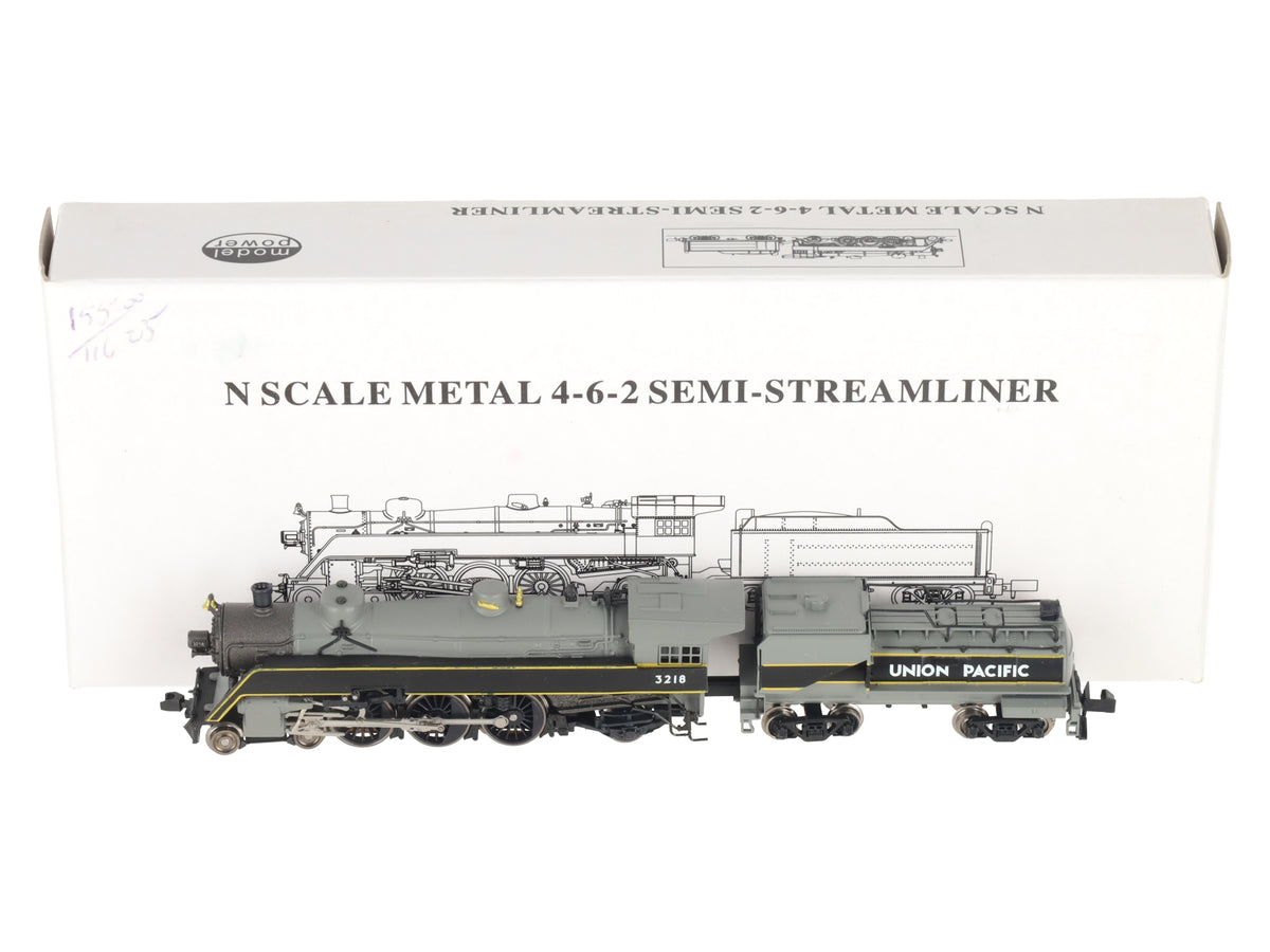 Model Power 7424 N Scale UP 4-6-2 Semi-Streamliner Steam Locomotive & Tender LN/Box