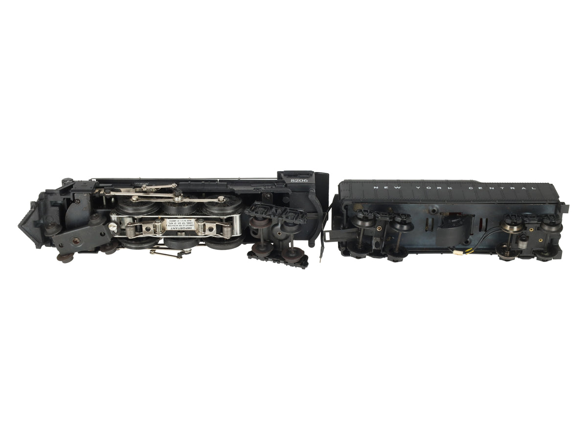 Lionel 6-8206 O Gauge New York Central Hudson 4-6-4 Steam Locomotive & Tender VG/Box