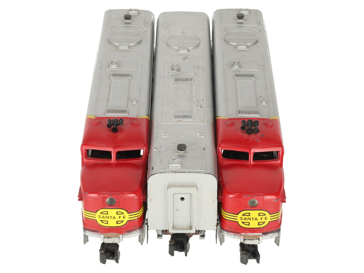 American Flyer 470/471/473 Vintage S Santa Fe ABA Diesel Locomotive Set VG
