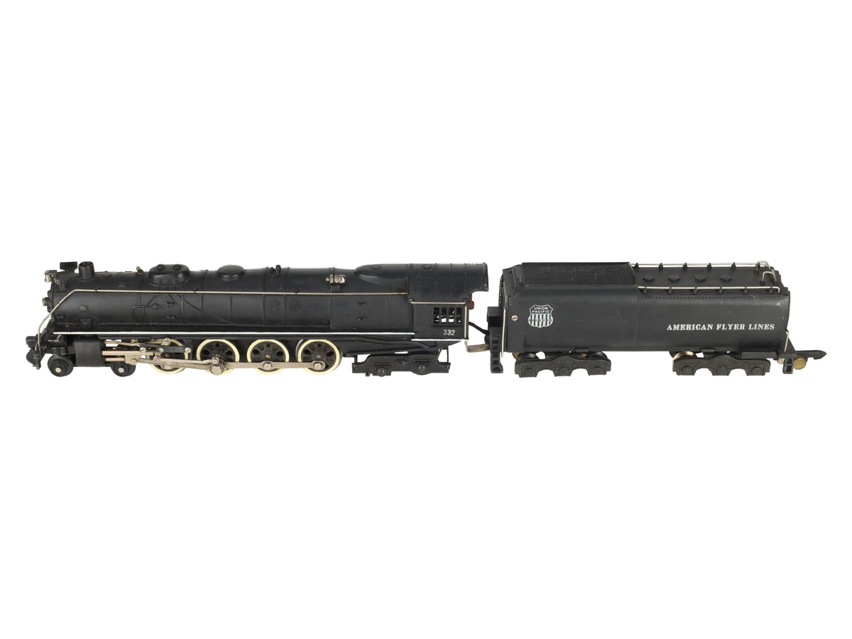 American Flyer 332 Vintage S Union Pacific 4-8-4 Steam Locomotive & Tender VG