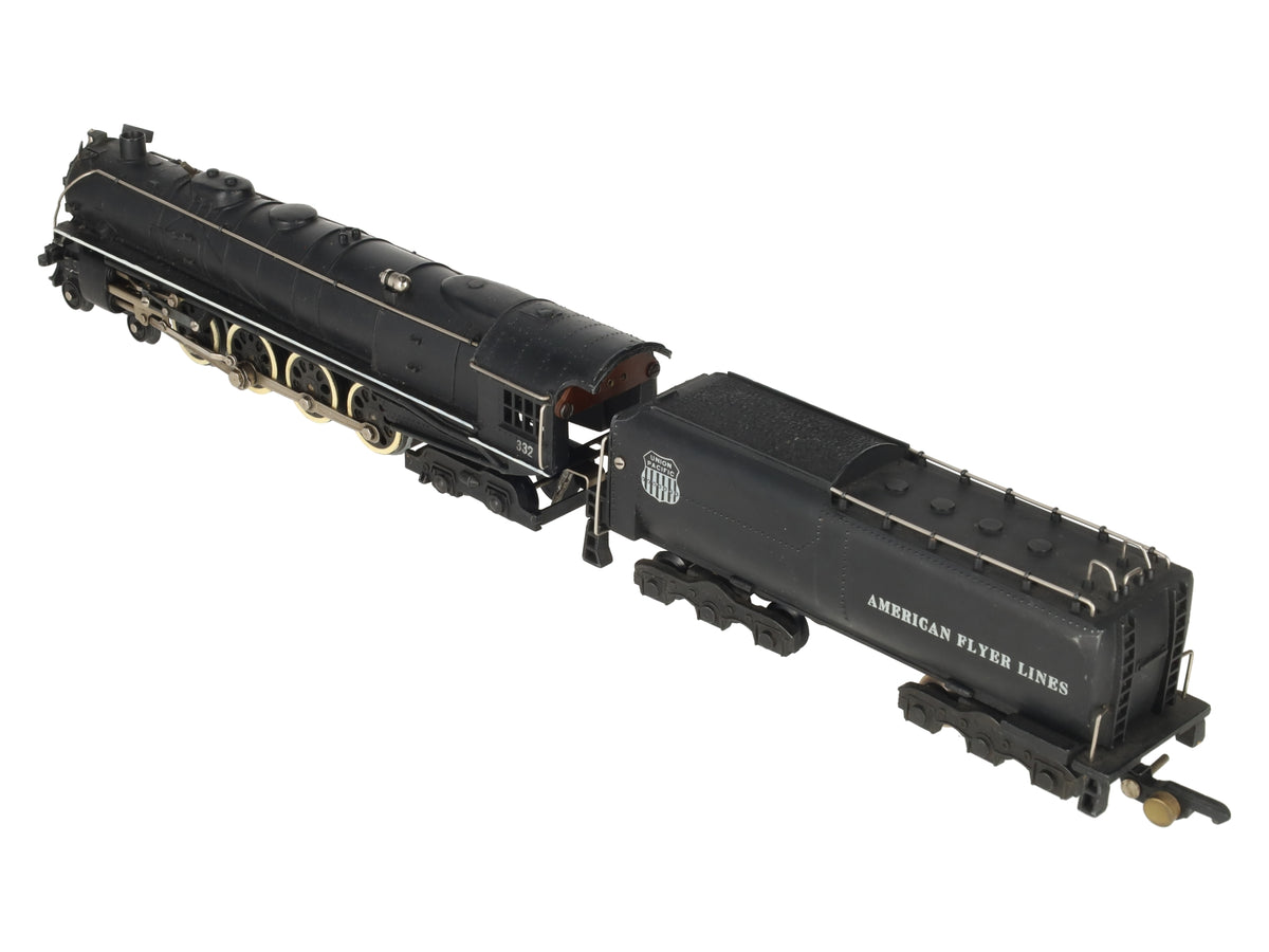 American Flyer 332 Vintage S Union Pacific 4-8-4 Steam Locomotive & Tender VG