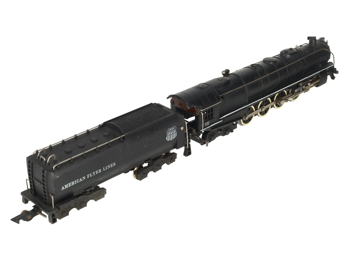 American Flyer 332 Vintage S Union Pacific 4-8-4 Steam Locomotive & Tender VG