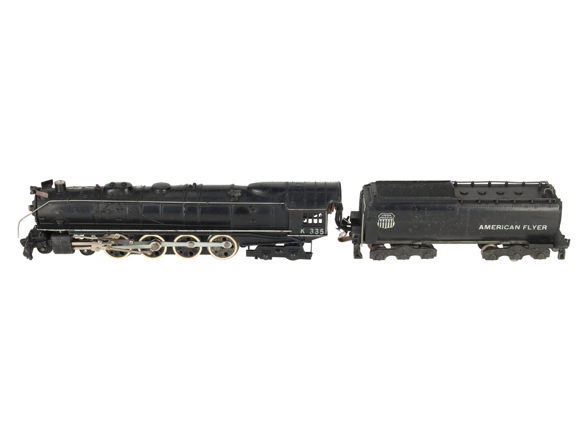 American Flyer K335 Vintage S Union Pacific 4-8-4 Steam Locomotive & Tender VG