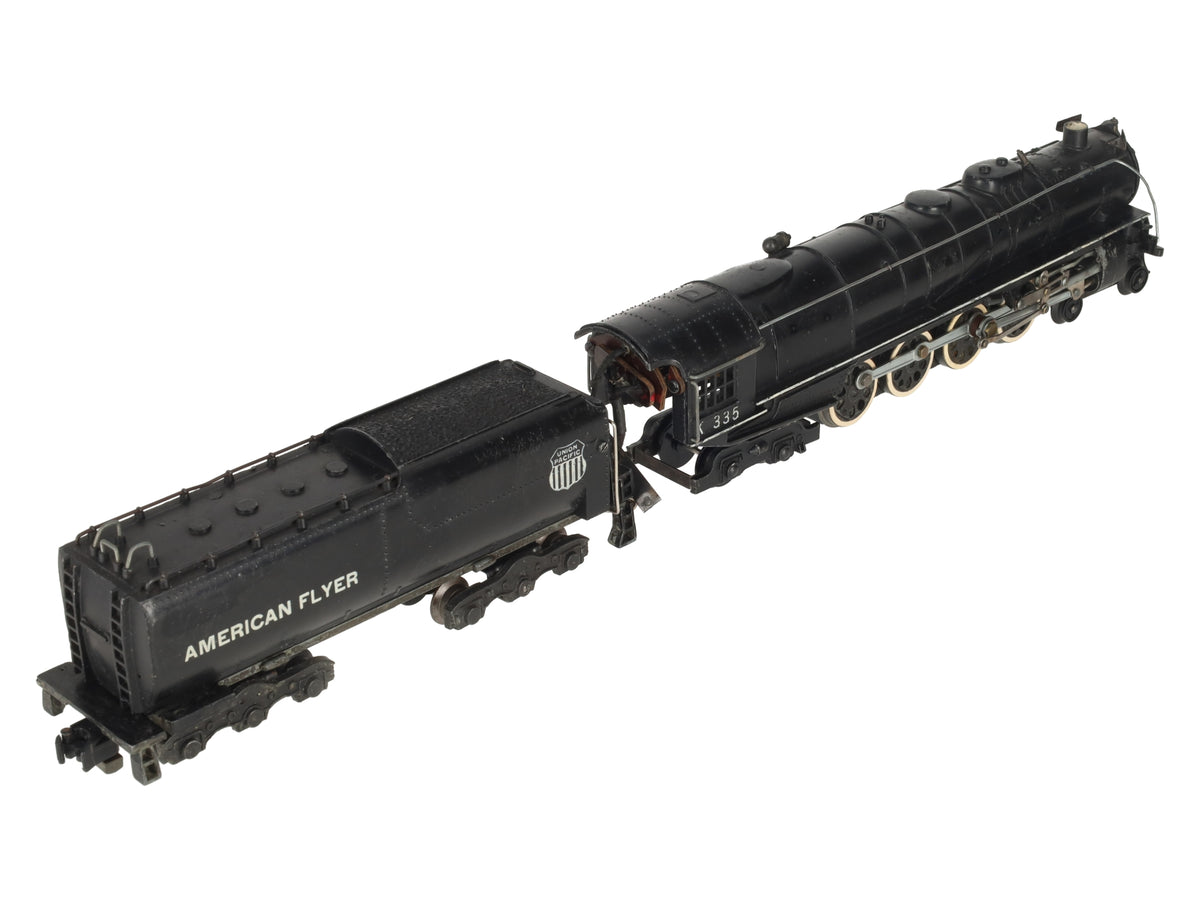 American Flyer K335 Vintage S Union Pacific 4-8-4 Steam Locomotive & Tender VG
