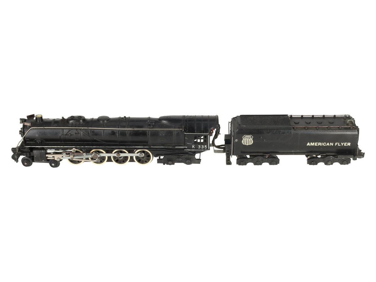 American Flyer K335 Vintage S Union Pacific 4-8-4 Steam Locomotive & Tender VG
