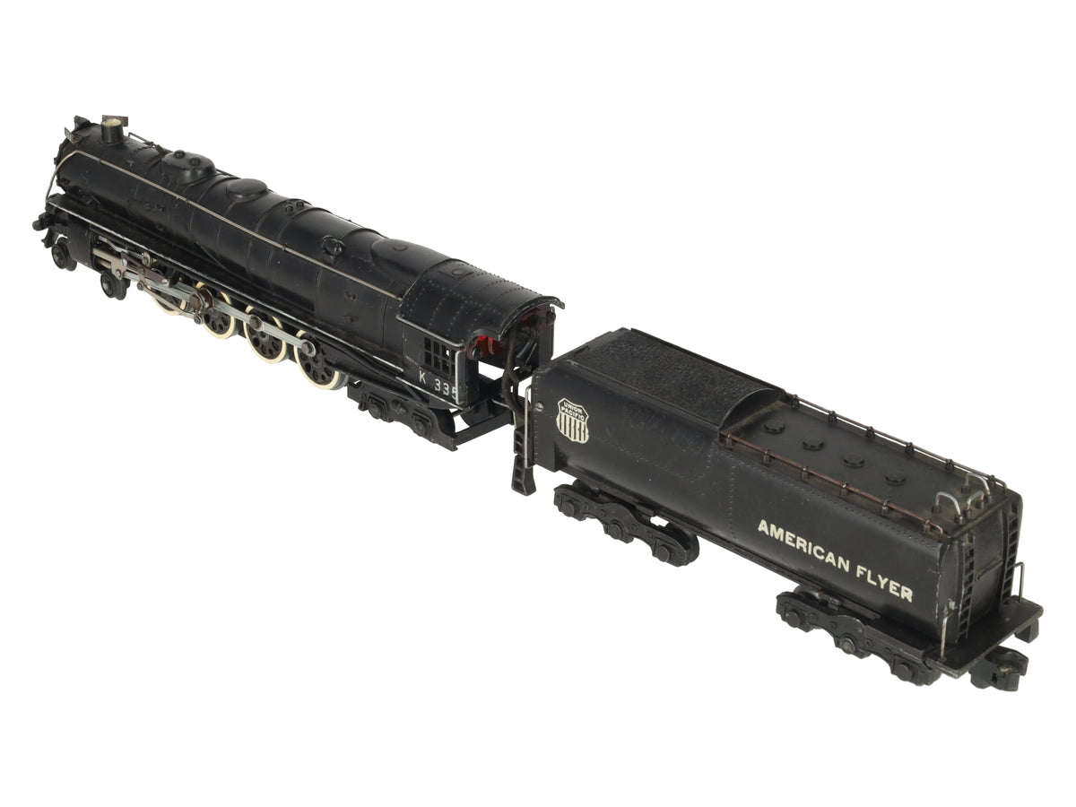 American Flyer K335 Vintage S Union Pacific 4-8-4 Steam Locomotive & Tender VG