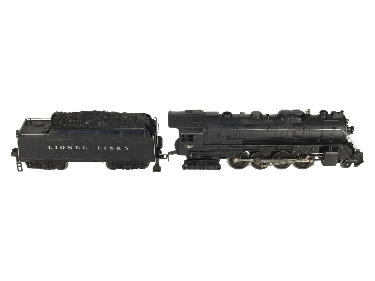 Lionel 726 Vintage O Berkshire 2-8-4 Steam Locomotive & 2426W Tender VG