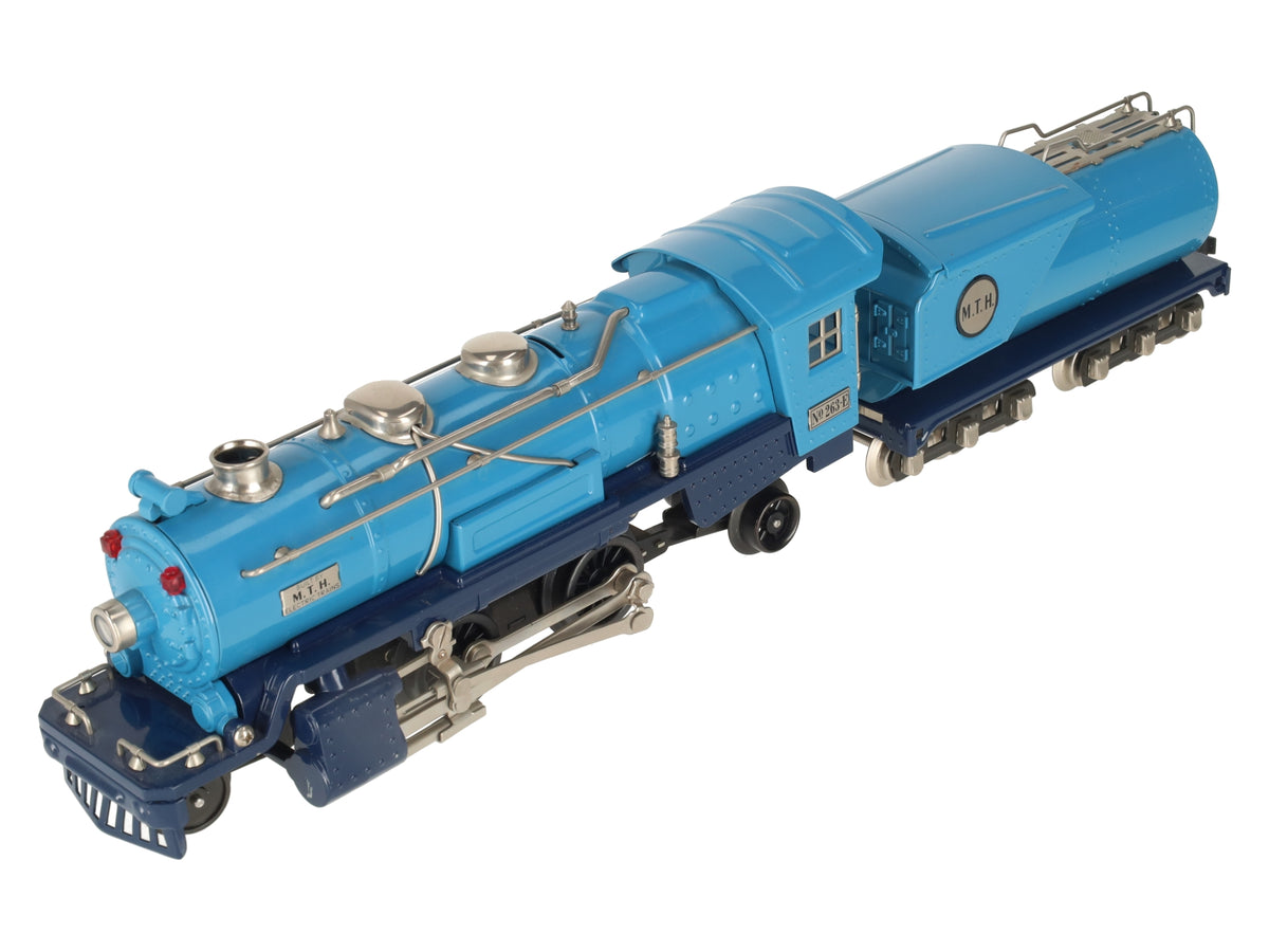 MTH 10-1062-1 O Gauge Tinplate No. 263 Steam Locomotive & Tender w/PS1 EX/Box