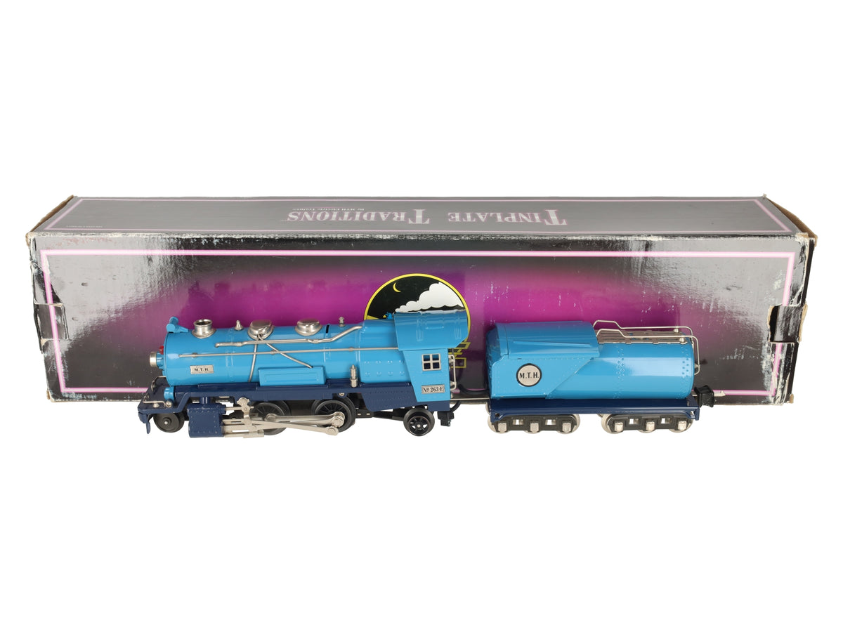 MTH 10-1062-1 O Gauge Tinplate No. 263 Steam Locomotive & Tender w/PS1 EX/Box