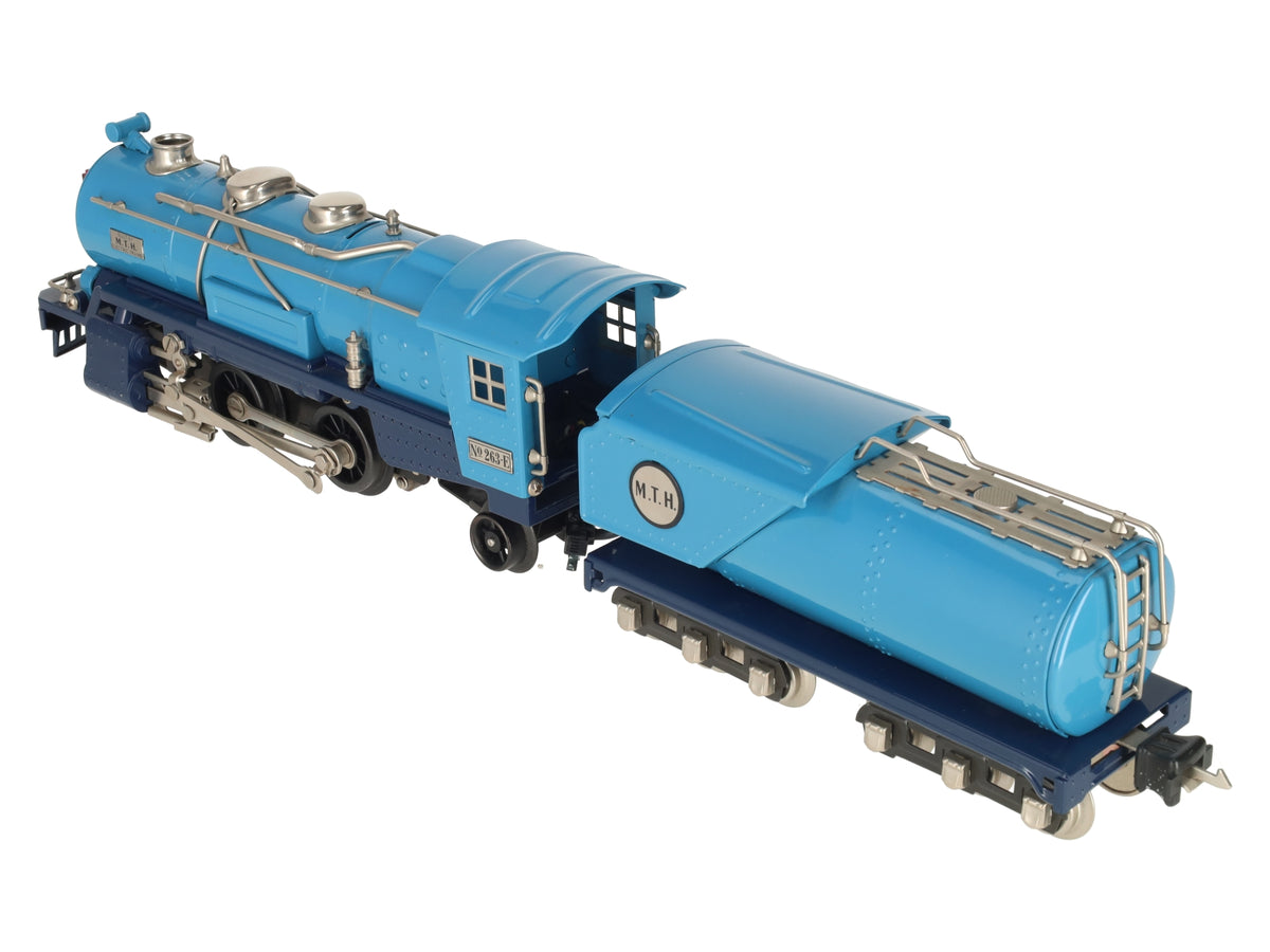 MTH 10-1062-1 O Gauge Tinplate No. 263 Steam Locomotive & Tender w/PS1 EX/Box