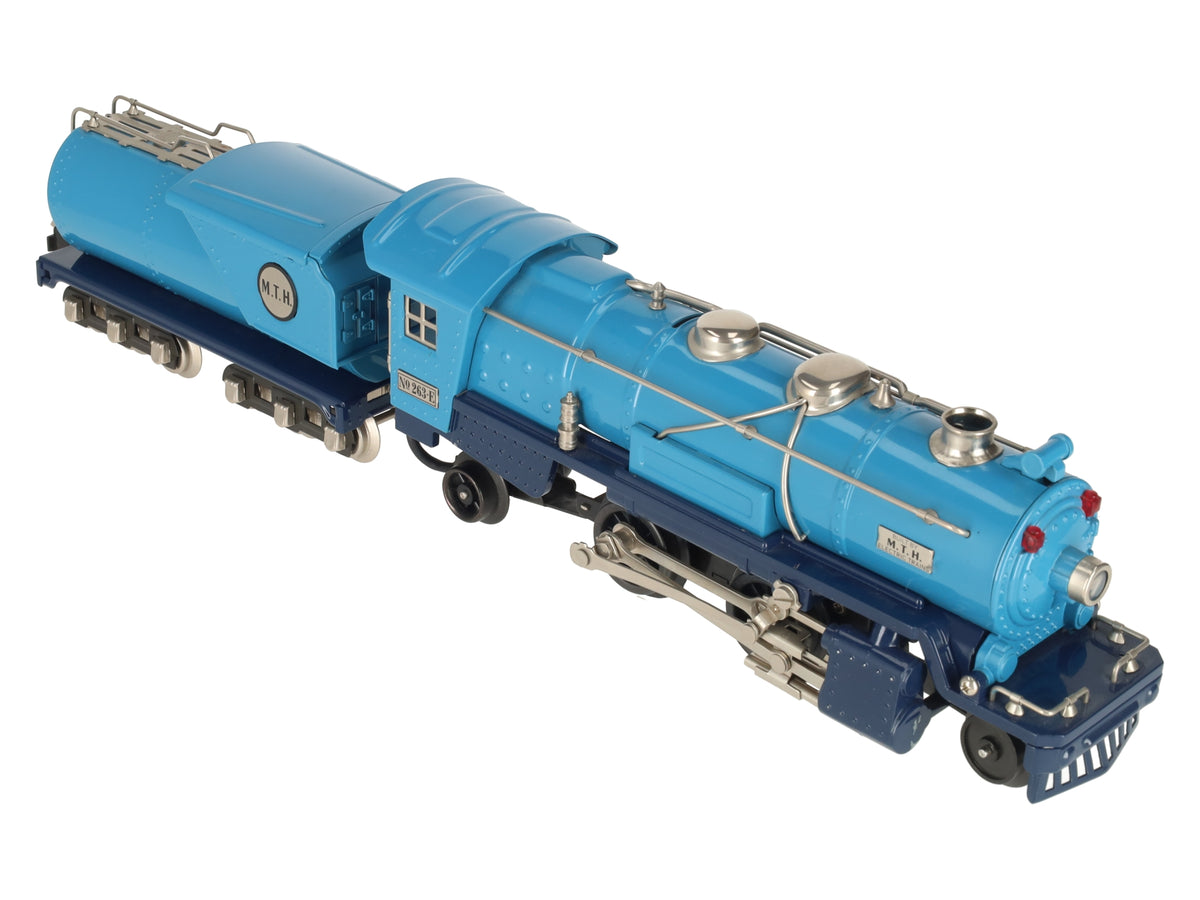 MTH 10-1062-1 O Gauge Tinplate No. 263 Steam Locomotive & Tender w/PS1 EX/Box