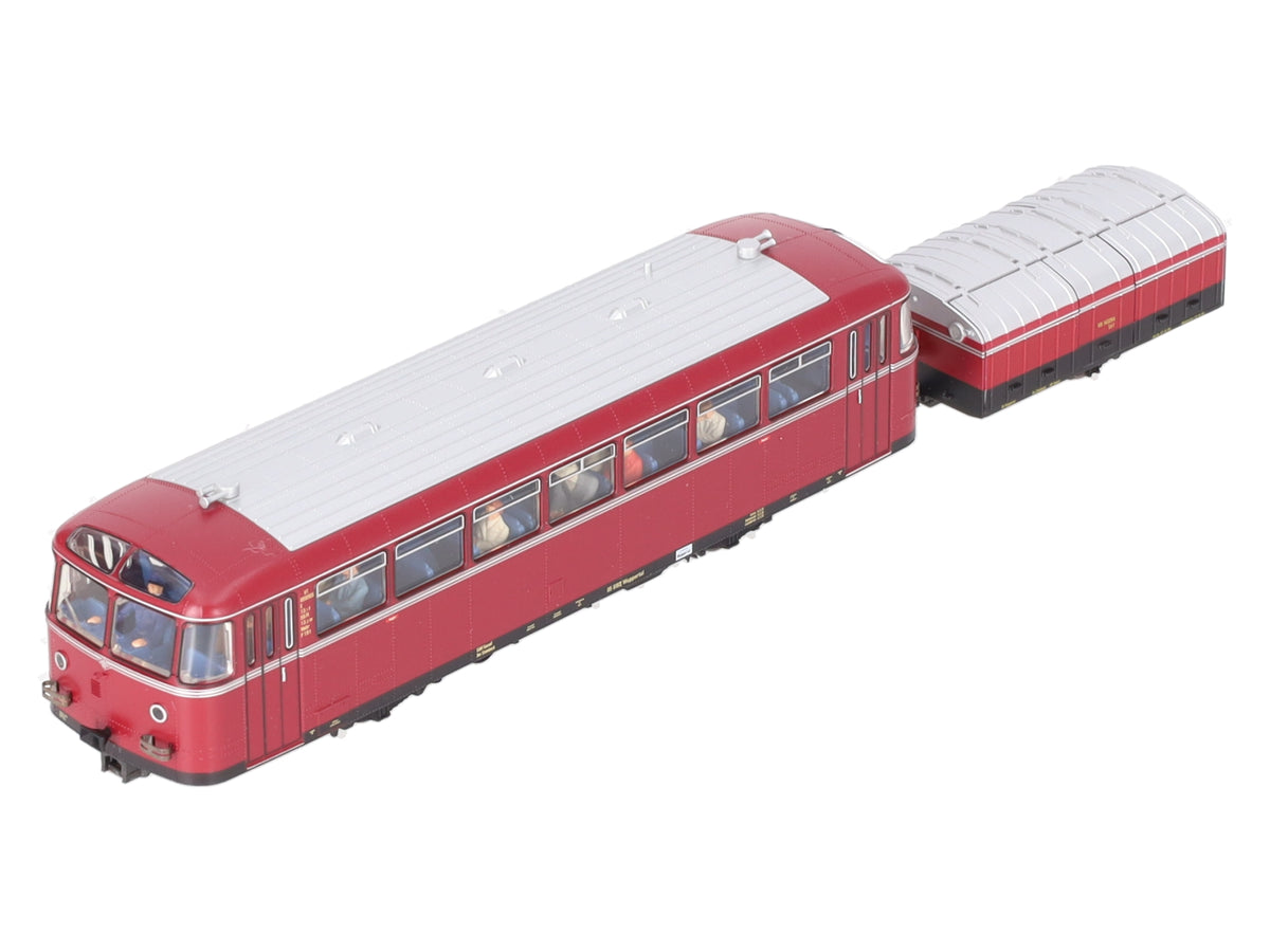 Trix 22992 HO Scale DB 59.9 Rail Bus w/ Single Axle Trailer Car NIB