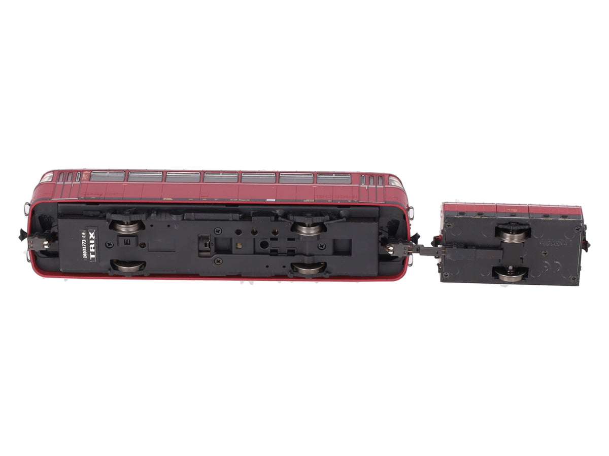Trix 22992 HO Scale DB 59.9 Rail Bus w/ Single Axle Trailer Car NIB